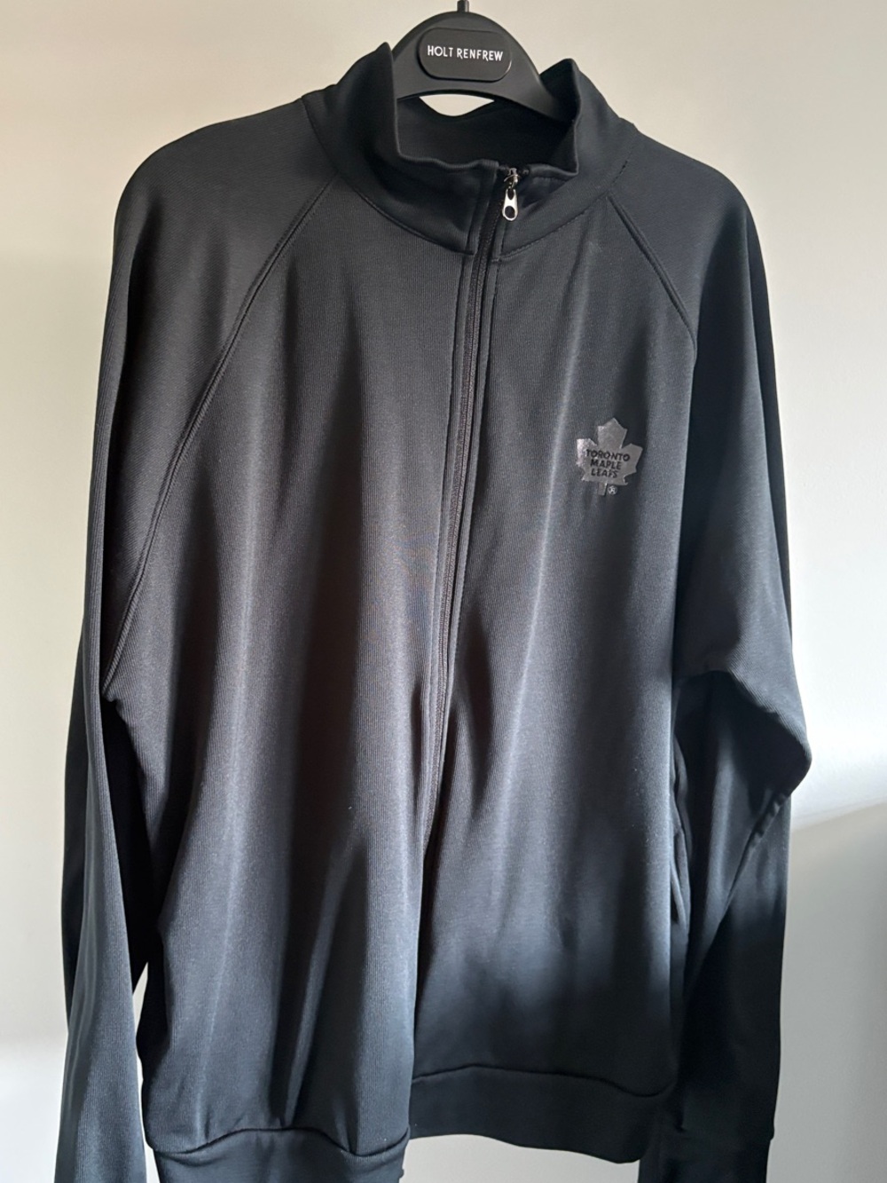 Made in Canada Leafs Men's Black Full-Zip Sweater Jacket